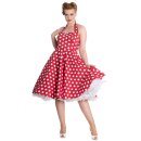 Hell Bunny Vintage Dress - Mariam Red XS