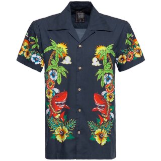 King Kerosin Hawaii Shirt - Mermaid Navy 5XL