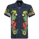 King Kerosin Hawaii Shirt - Mermaid Navy 5XL