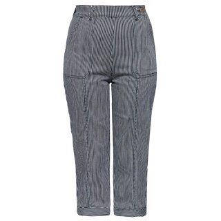 Queen Kerosin Capri Jeans Hose - Striped 31