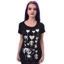 Killer Panda Ladies T-Shirt - Shooting Hearts