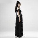 Punk Rave Maxikleid - Black Lily of the Valley S