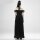 Punk Rave Maxi Dress - Black Lily of the Valley S