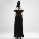 Punk Rave Maxikleid - Black Lily of the Valley M