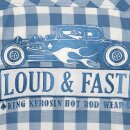 King Kerosin Kurzarm Hemd - Loud & Fast Blau
