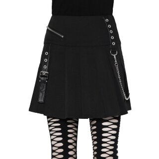 Killstar Pleated Mini Skirt - Elektra