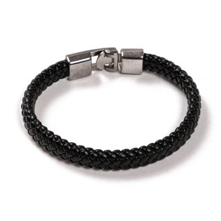 Leather Wristband - Basic Black