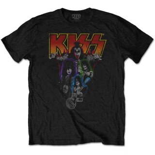 Kiss T-Shirt - Neon Band S