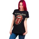 The Rolling Stones Damen T-Shirt - Plastered Tongue M