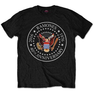 Ramones Camiseta - 40th Anniversary Seal S