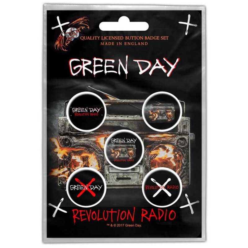 Green Day Button Set - Revolution Radio