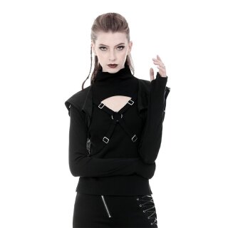Dark In Love Gothic Top - Cross Connection S / M