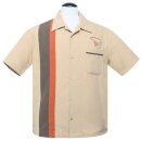 Steady Clothing Vintage Bowling Shirt - The Boomer Beige S