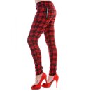 Banned Skinny Jeans Hose - Check Rot L