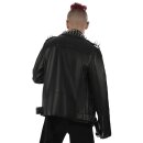 Killstar Vegan Leather Biker Jacket - Creeping Death XS