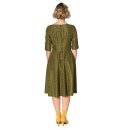 Banned Retro Vintage Kleid - Cheeky Check Khaki S