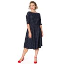 Banned Retro Vintage Dress - Cheeky Check Navy XS