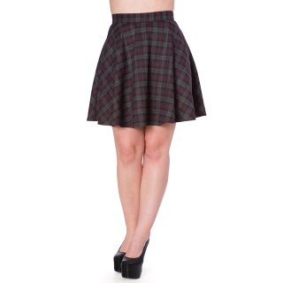Banned Retro Mini Skirt - Rock Check XS
