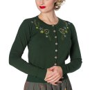 Banned Retro Cardigan - Winter Leaves Green L