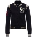 Queen Kerosin chaqueta de la universidad - Cheer Team Negro XXL