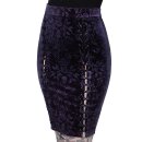 Killstar Pencil Skirt - Claret Purple XL