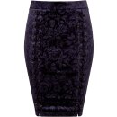 Killstar Pencil Skirt - Claret Purple XL