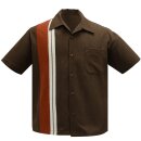 Steady Clothing Camisa de bolos vintage - The Charles Marrón