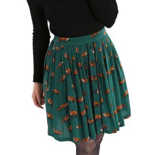Hell Bunny Skater Skirt - Vixey Green