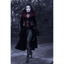 Dark In Love Samt Mantel - Red Riding Goth
