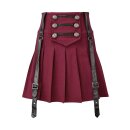 Killstar Pleated Mini Skirt - Dark Academy Blood