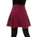 Killstar Pleated Mini Skirt - Dark Academy Blood XS