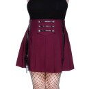 Killstar Pleated Mini Skirt - Dark Academy Blood XS