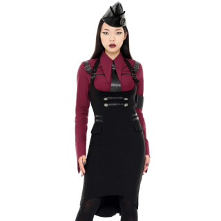 Killstar Pleated Mini Skirt - Darkwave Division Black 4XL