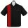 Steady Clothing Vintage Bowling Shirt - Single Poplin Schwarz-Rot 3XL