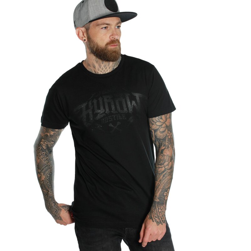 Hyraw T-Shirt - Noir Logo Schwarz XL
