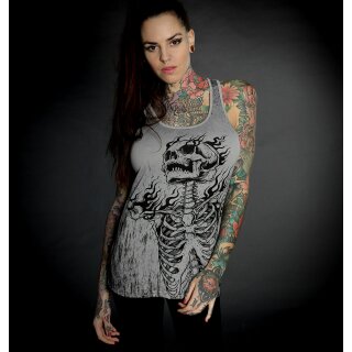 Hyraw Camiseta de tirantes para damas - Skull And Bones L
