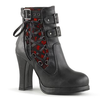 DemoniaCult Ankle Boots - Crypto-51 Red 36