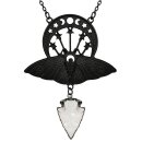 Collier Restyle - Crystal Moon Moth Noir