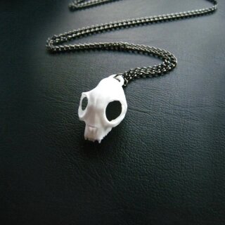 Rogue + Wolf Choker - Cat Skull White