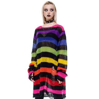 Killstar Knitted Sweater - Over The Rainbow XS