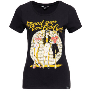 T-Shirt Queen Kerosin - Girl Gang Noir 3XL