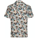King Kerosin Hawaii Shirt - Hibiscus Beige 5XL