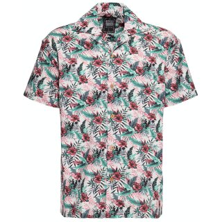 King Kerosin Hawaii Shirt - Hibiscus Off-White XXL