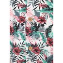 King Kerosin Camisa hawaiana - Hibiscus Off-White 3XL