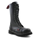 Angry Itch Faux Leather Boots - 14-Eye Ranger Black 44