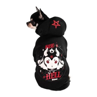 Killstar Felpa con cappuccio per cani - See U In Hell Hoodie XS