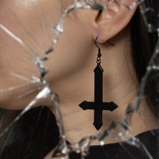 The Rock Shop Pendientes - Crucifix