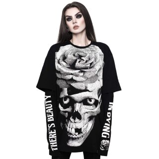 Killstar Long Sleeve T-Shirt - Dead Rose Double Sleeve XXL