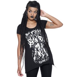 Killstar Gothic Top - I Cant Burn Lace-Up XS