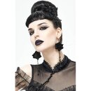 Devil Fashion Earrings - Black Rose
